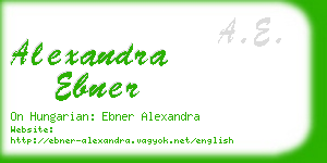 alexandra ebner business card